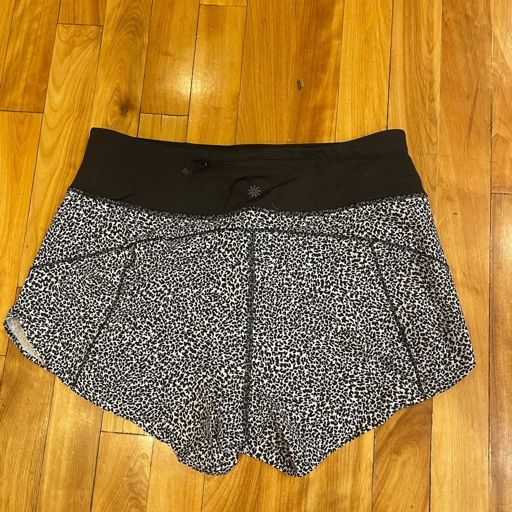 Women's Black and White Patterned Shorts